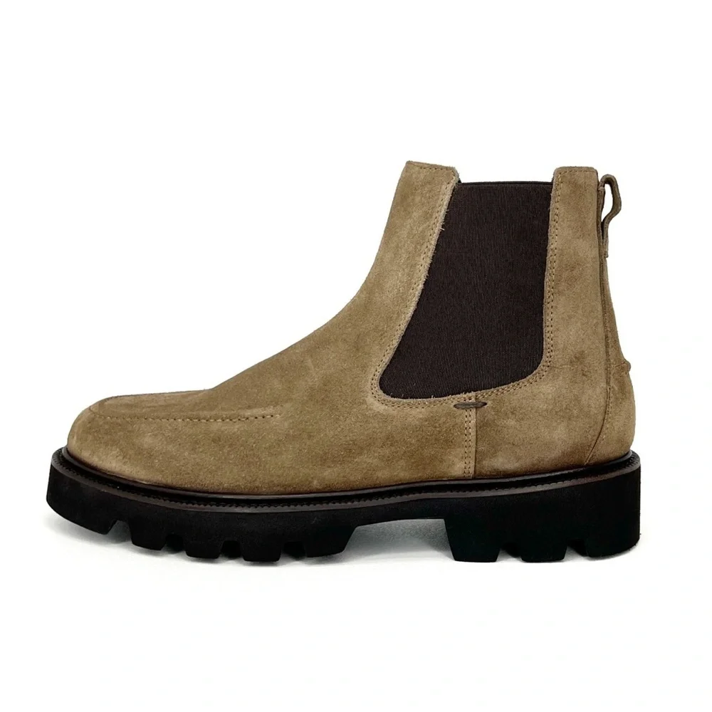 Massimo Dutti Chelsea Boots Moc Toe Brown Suede Euro Size 40 = US 7 New NWT